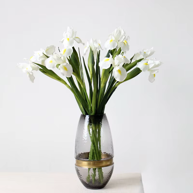 Fausses fleurs d'iris irlandais Real Touch