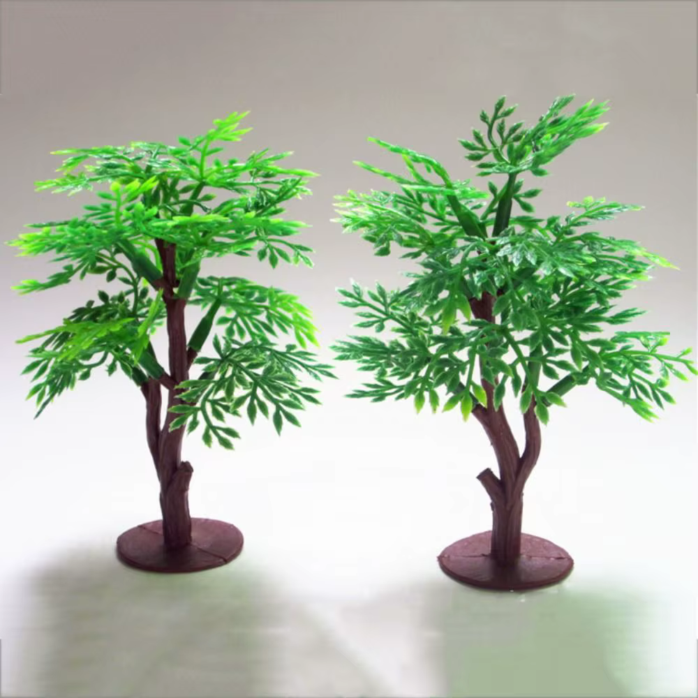 Arbres scène décoration Figurines miniatures Micro-paysage faux arbre Pot de fleur ornements modèle ornement