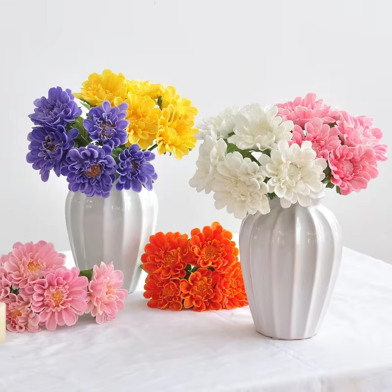 Bouquet de fleurs de Simulation de chrysanthème de soleil en PU