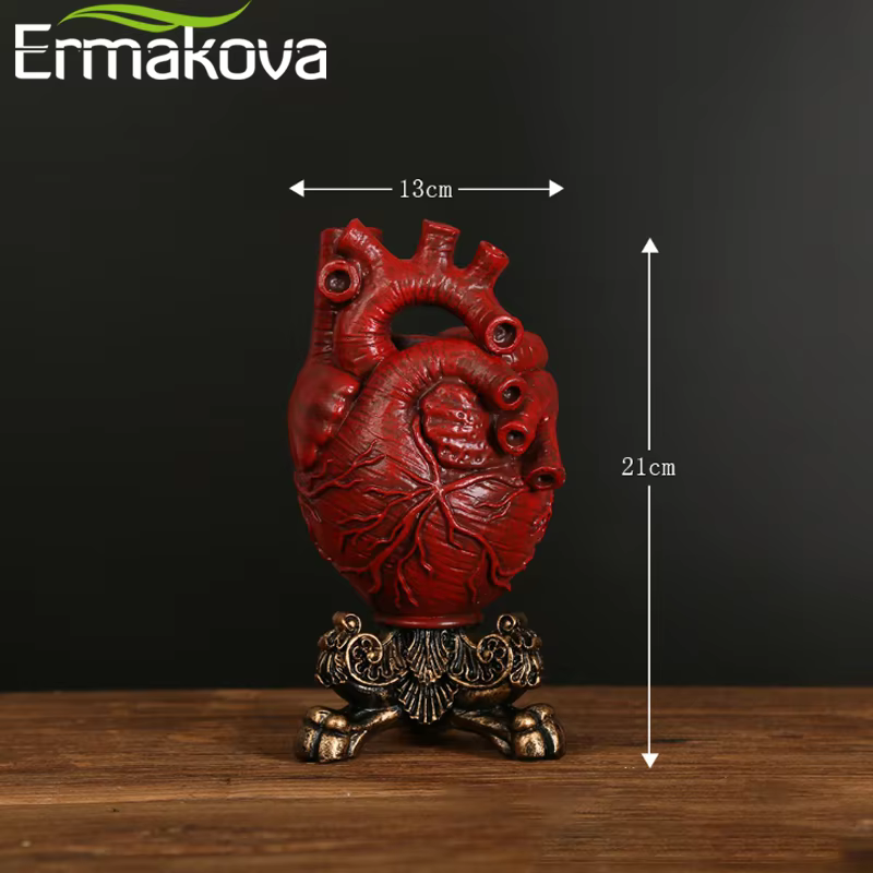 Vase en forme de cœur américain pour décoration de bureau