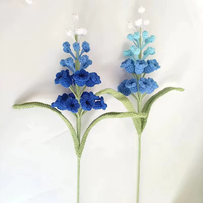Bouquet de jacinthes en laine tissée