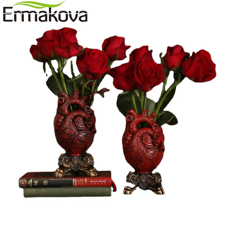 Vase en forme de cœur américain pour décoration de bureau