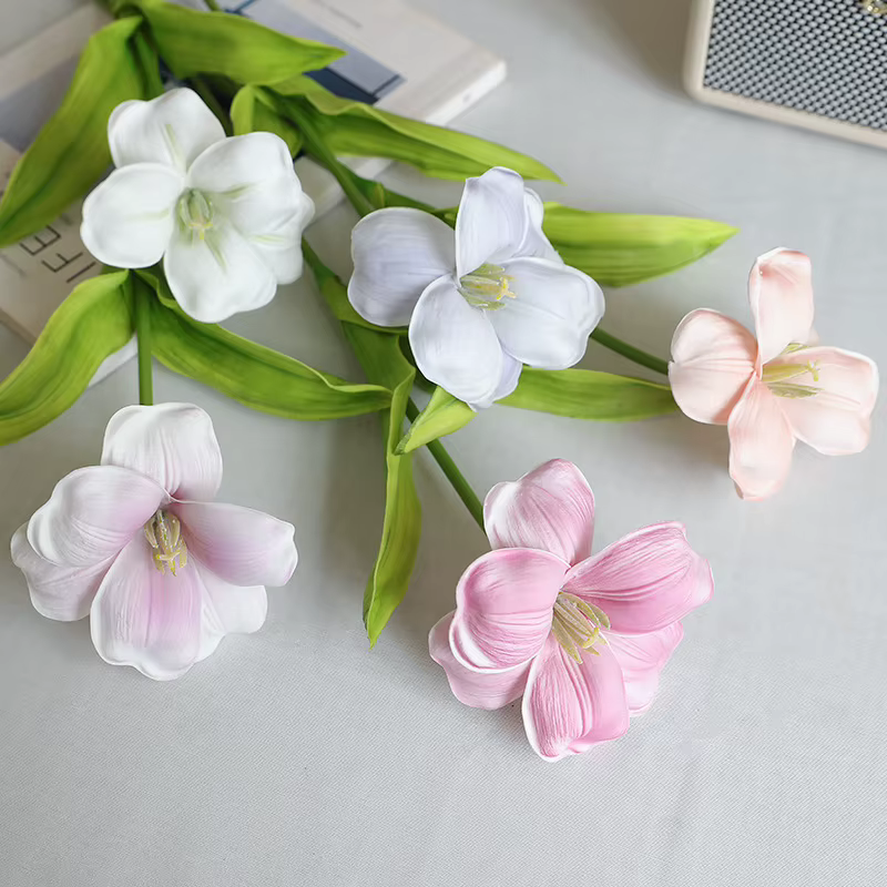 Fleur artificielle de tulipe ouverte de 20 pouces