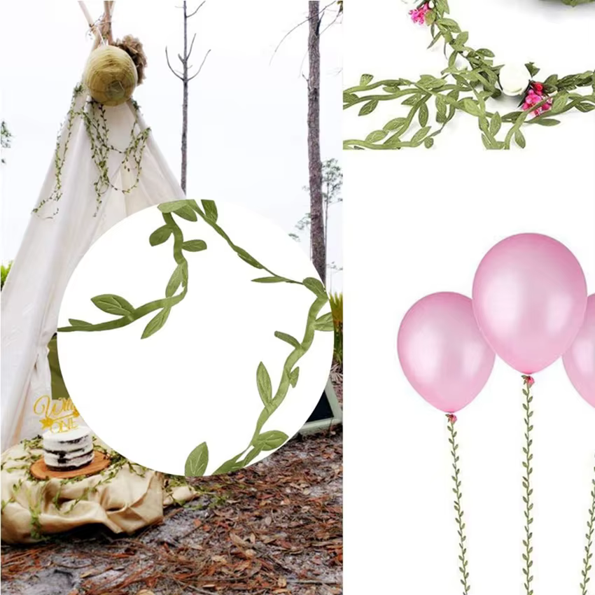 Couronne de feuilles de fleurs artificielles