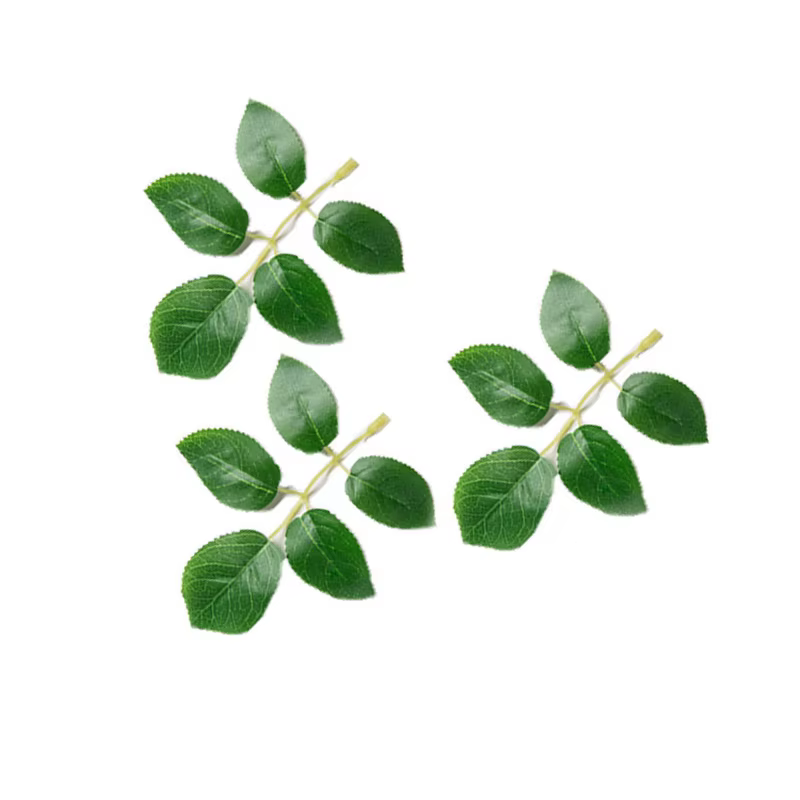 Feuilles vertes en soie pour fleurs artificielles