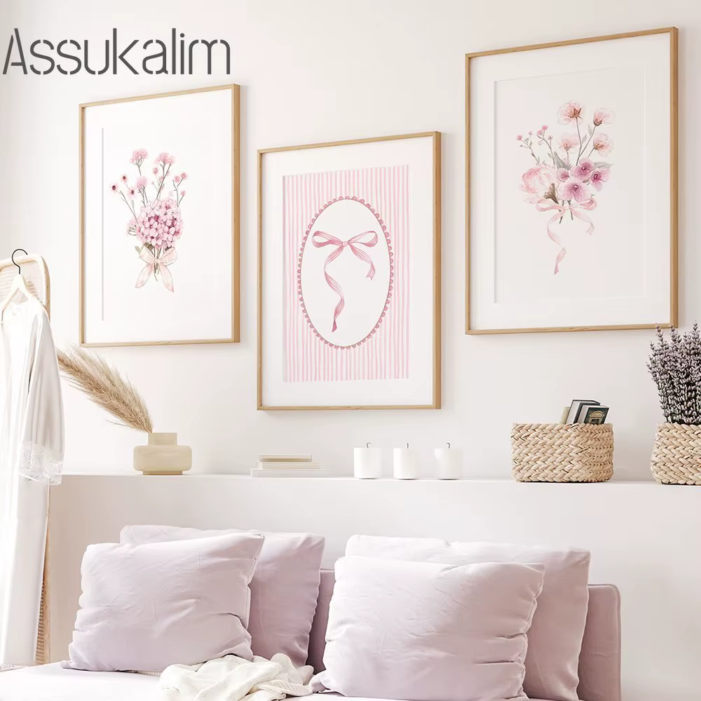 Affiche d'art Bouquet moderne rose