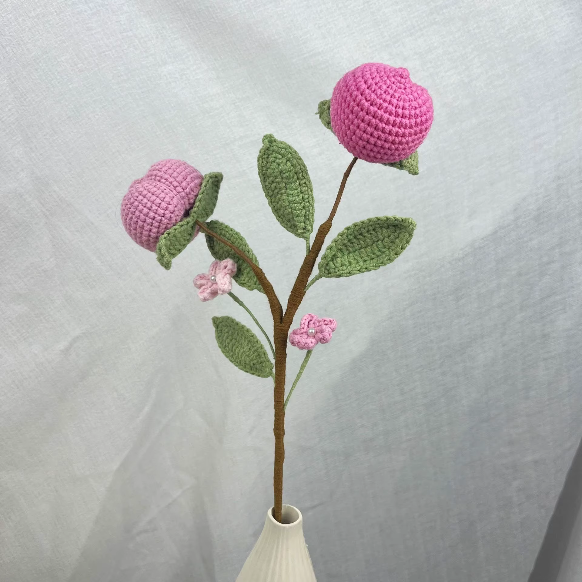 Bouquet de fleurs artificielles faites main au crochet