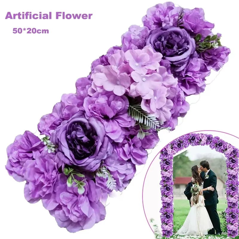 Fleur violette artificielle pour Table à manger de mariage