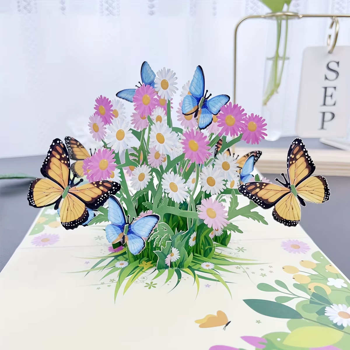 Cartes Pop-Up 3D fleurs carte d'anniversaire cadeaux