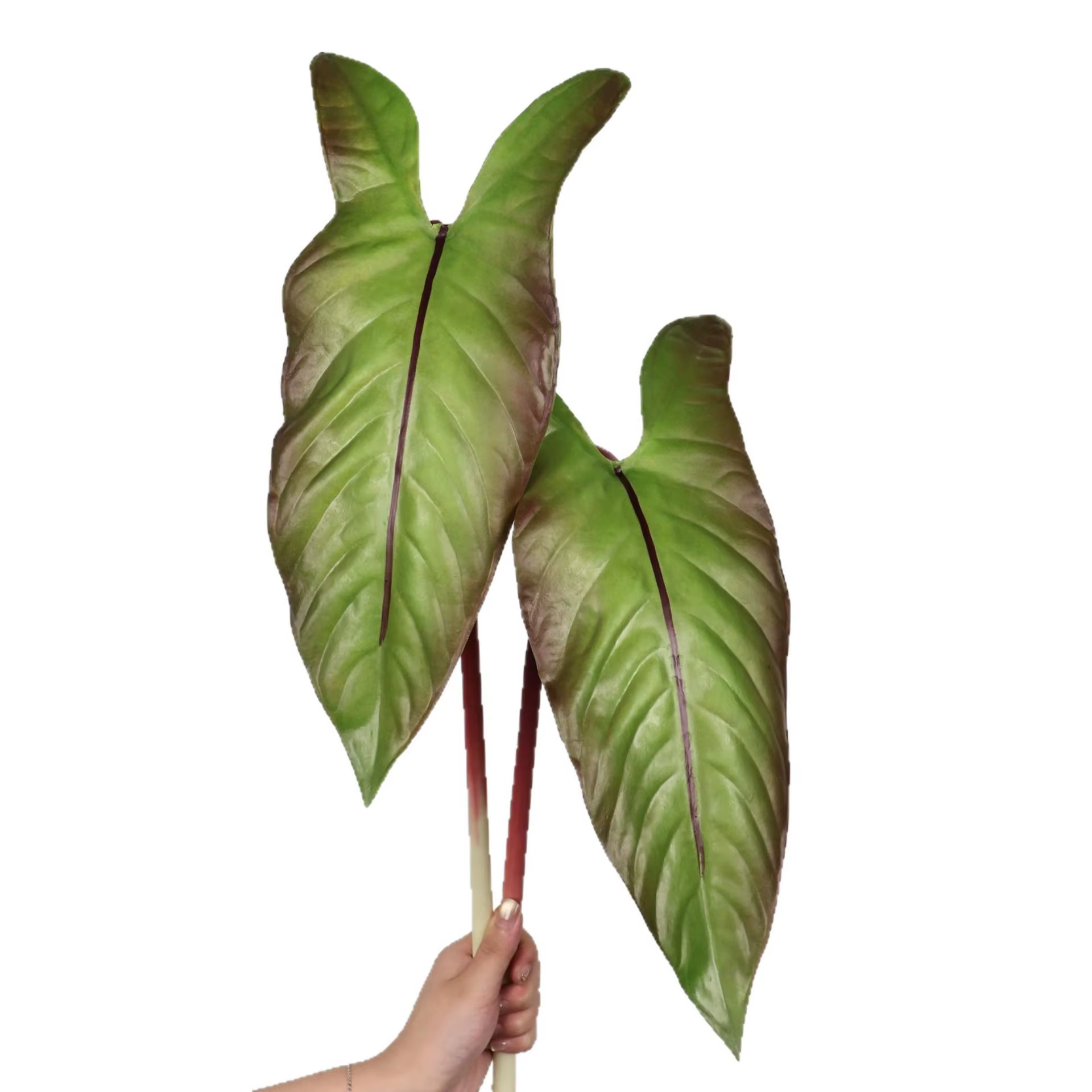 Feuille d'alocasie artificielle de 31 pouces
