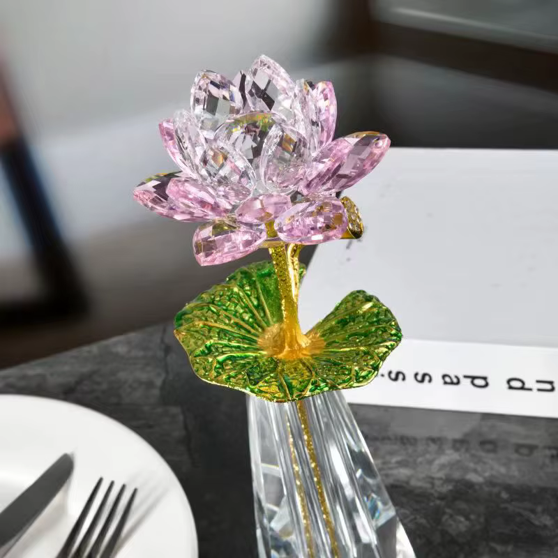 Ornement de fleur de cristal pour la décoration intérieure