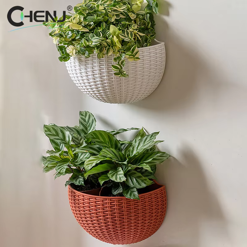 Pot de fleur mural en plastique exquis