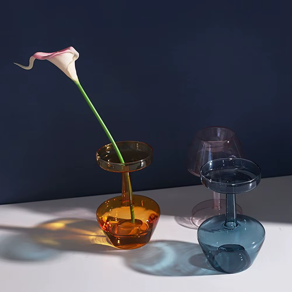 Vase en verre pour plantes hydroponiques