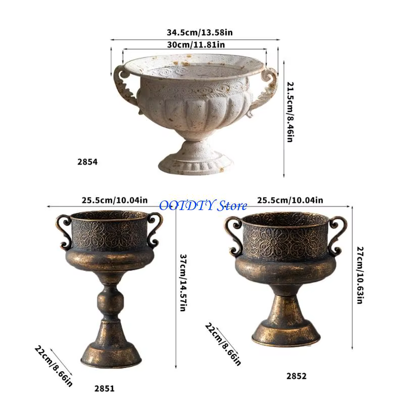 Pot jardinière en fer Antique 367A