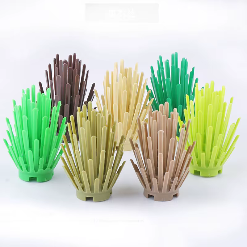 La plante de sable buisson 2x2x4 mauvaises herbes 6064 scène de jardin bloc de construction accessoires croissance épaisse de l'herbe Compatible avec la pièce Lego