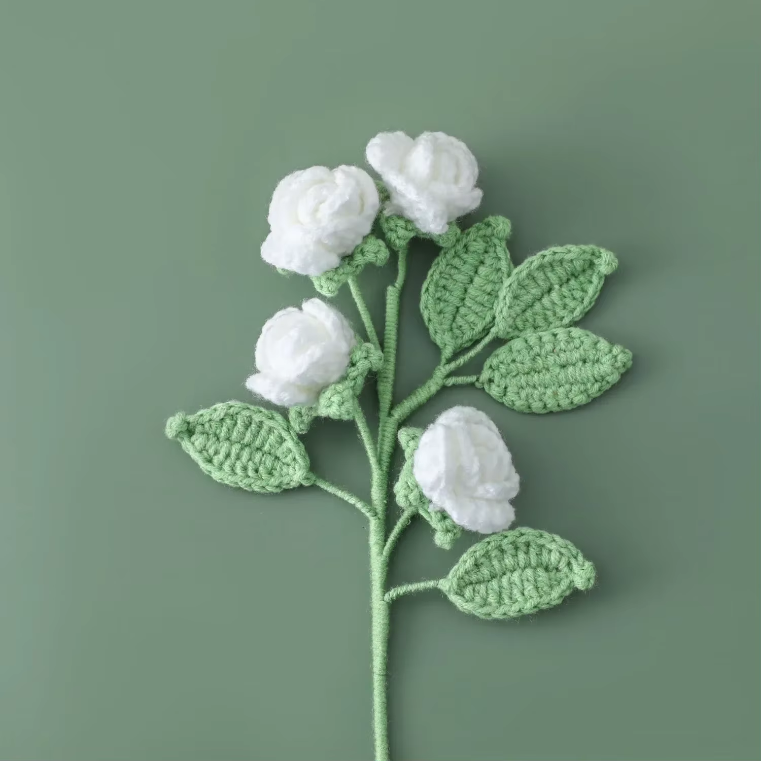Bouquet de roses tricotées au Crochet