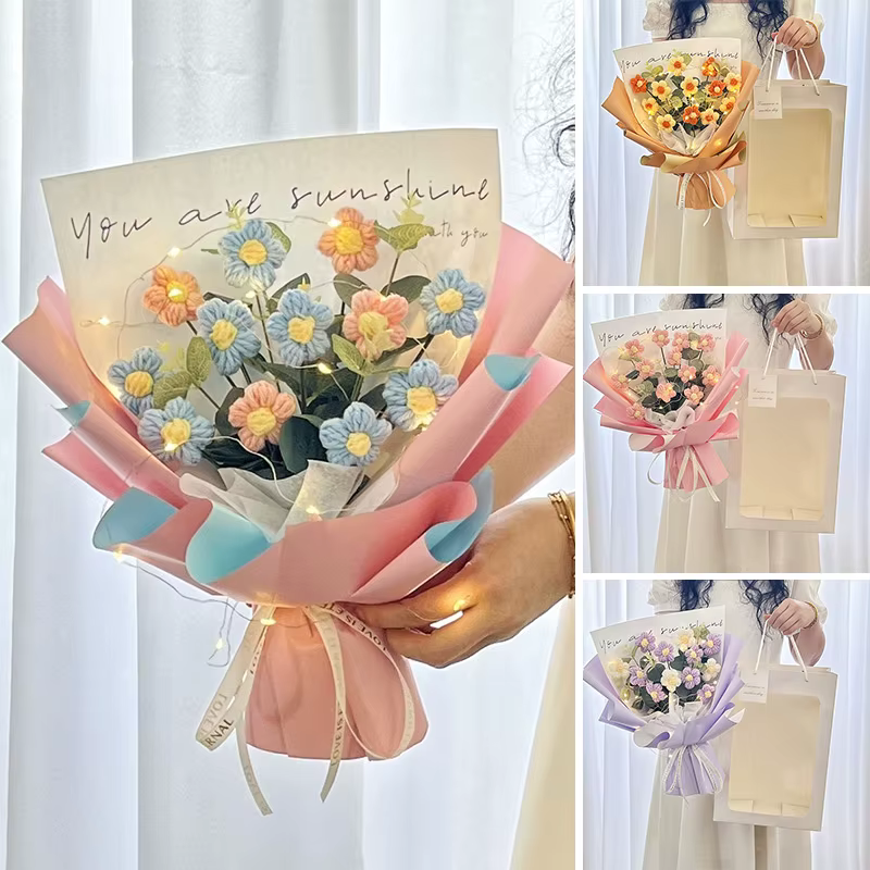 Bouquet de fleurs au crochet