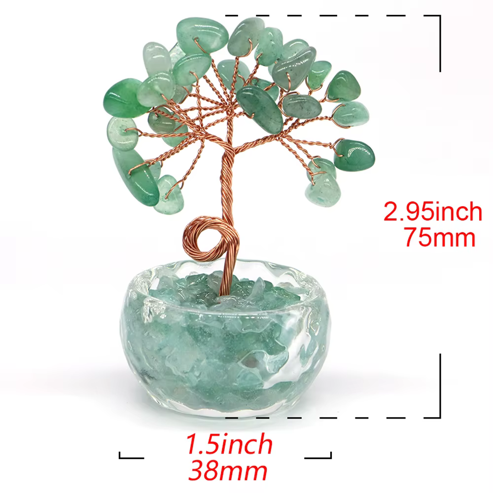 Arbres d'argent en cristal de 75mm