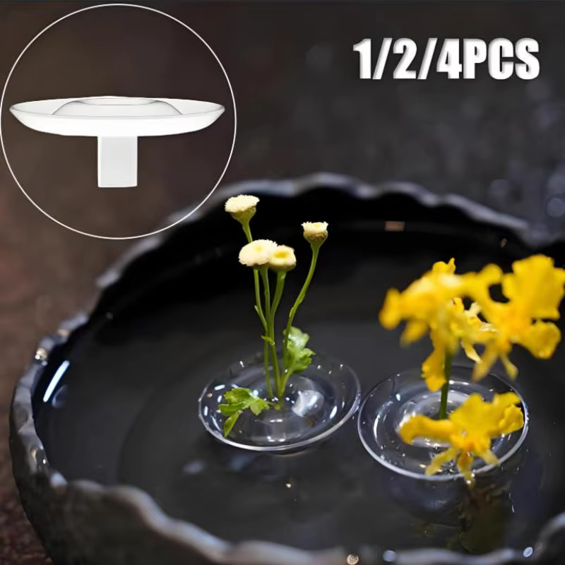 Vase à fleurs flottant en verre : présentoir hydroponique