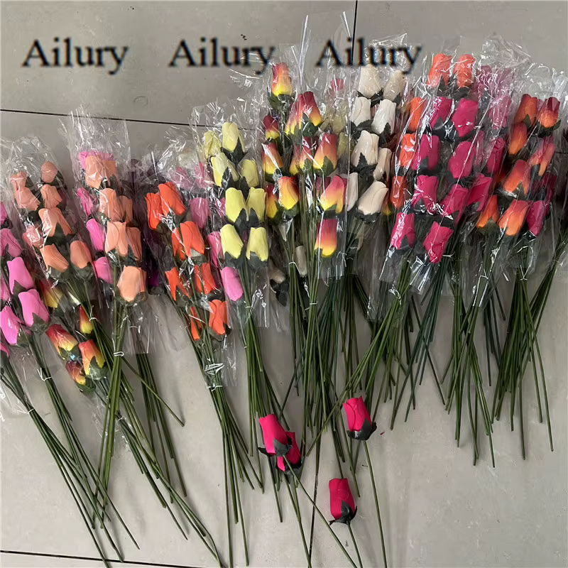 Pointes de roses en bois de 160 cm de diamètre