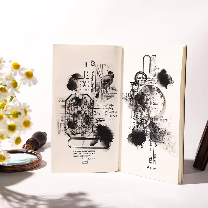 Ruban adhésif décoratif noir et blanc