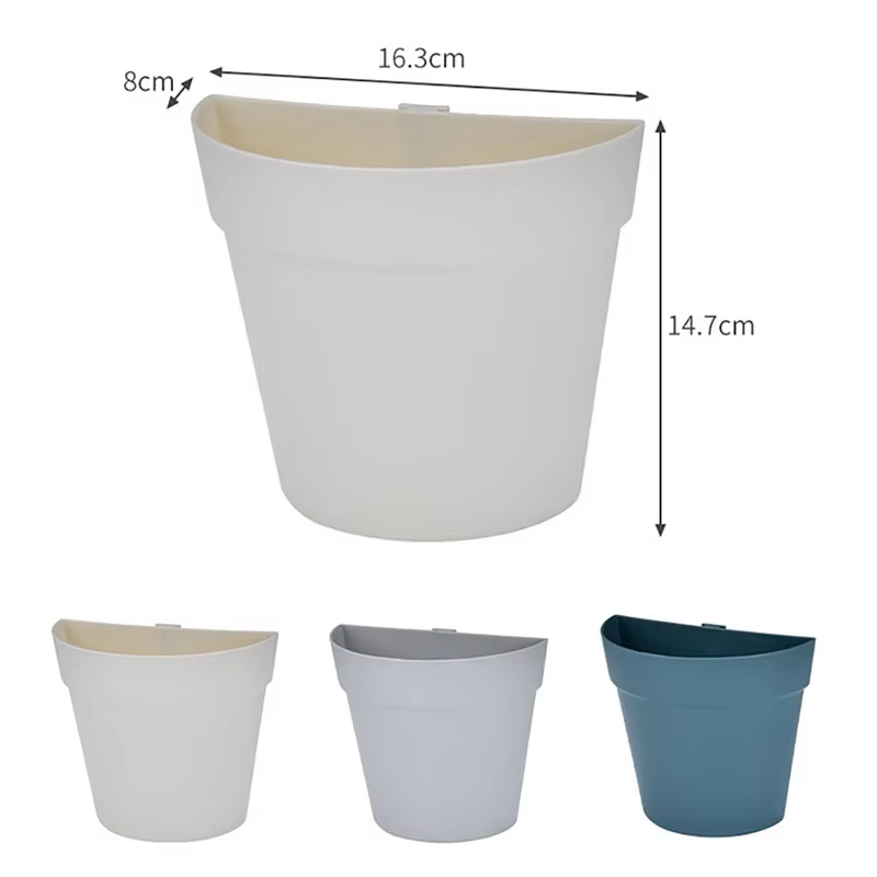 Pots de fleurs muraux en plastique pour la décoration intérieure