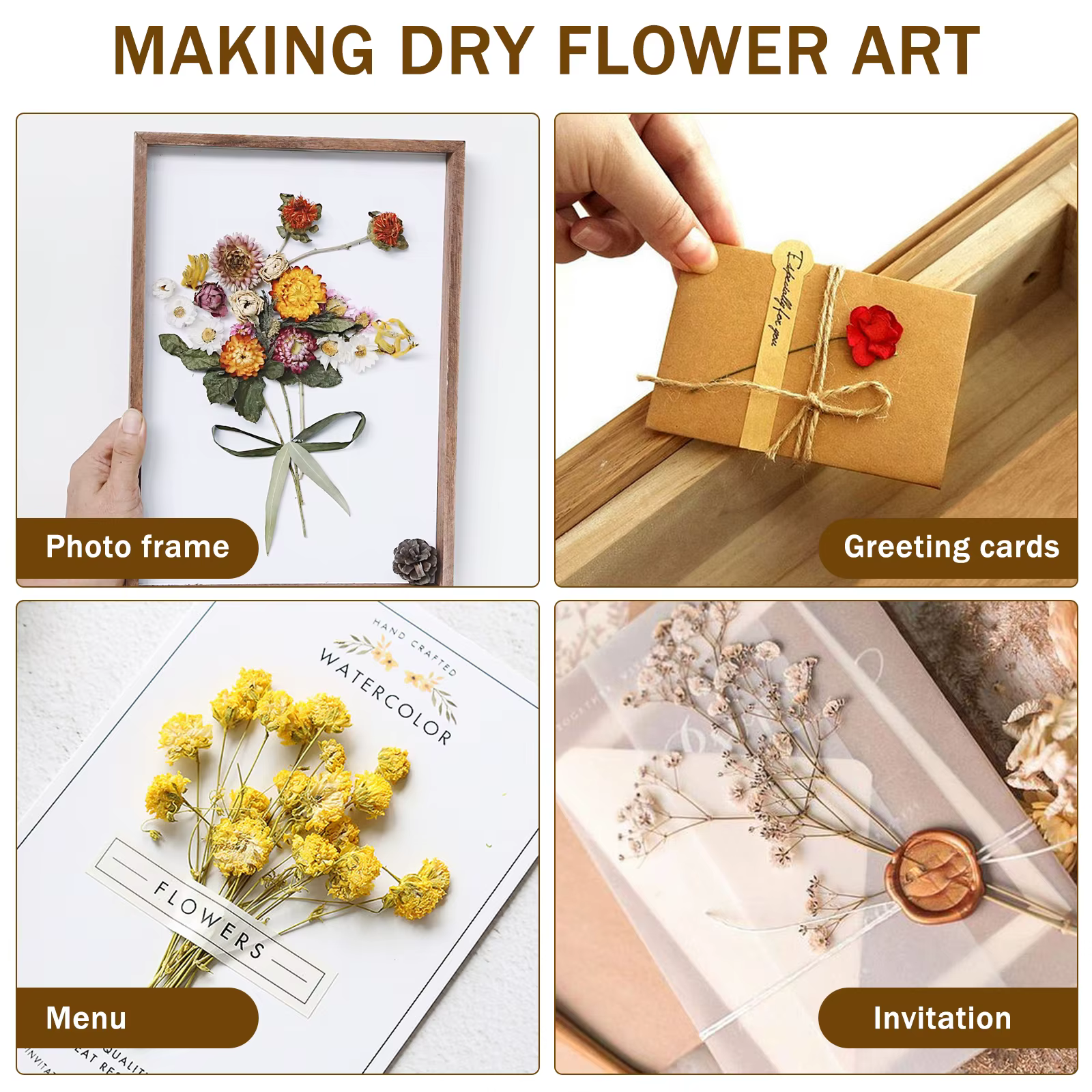 Kit de presse à fleurs professionnel en bois