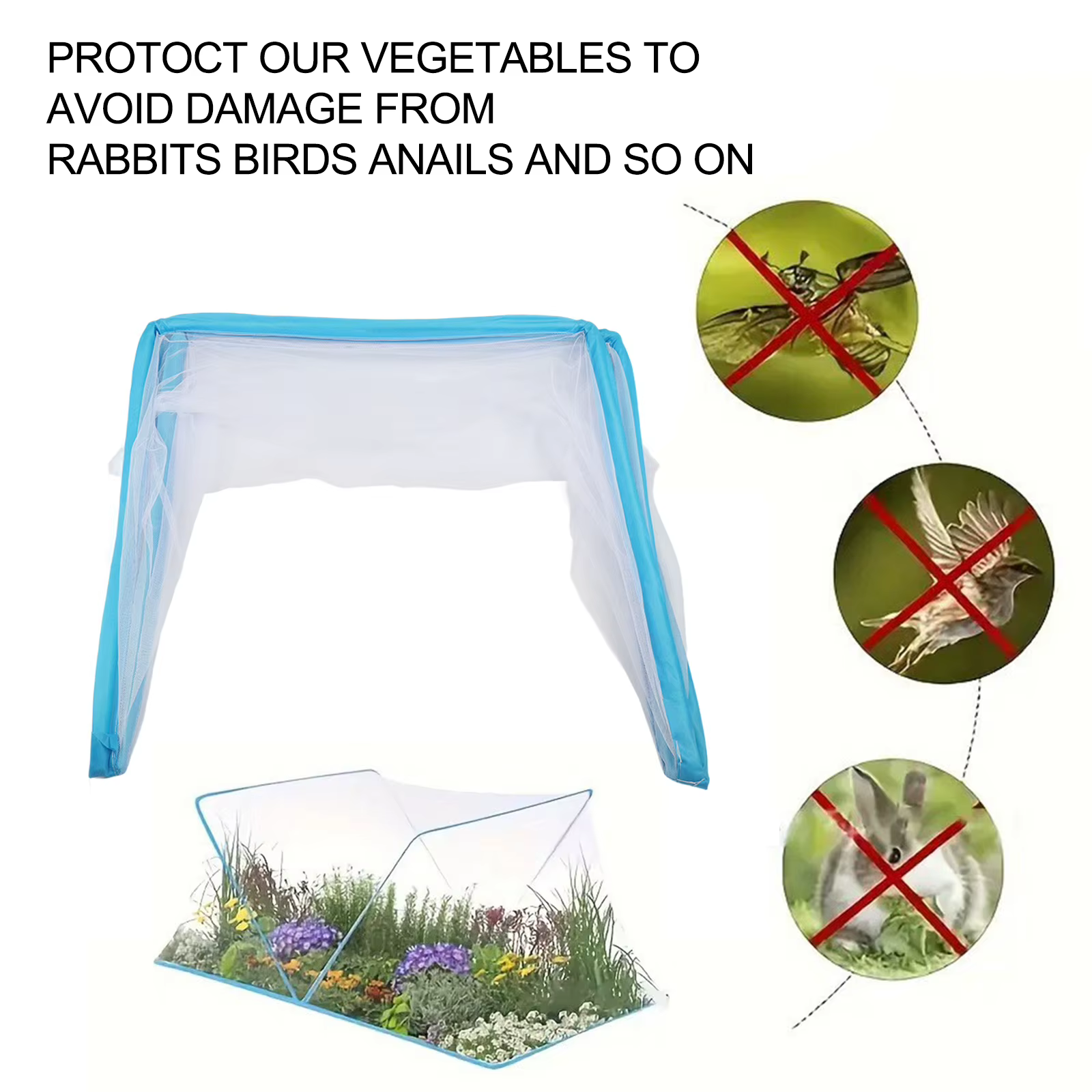 Filet de protection pour plantes d'extérieur 125×65cm