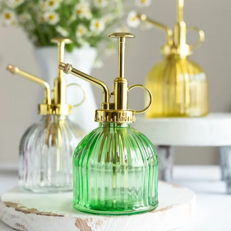 Abreuvoir de jardin en verre pour plantes et fleurs