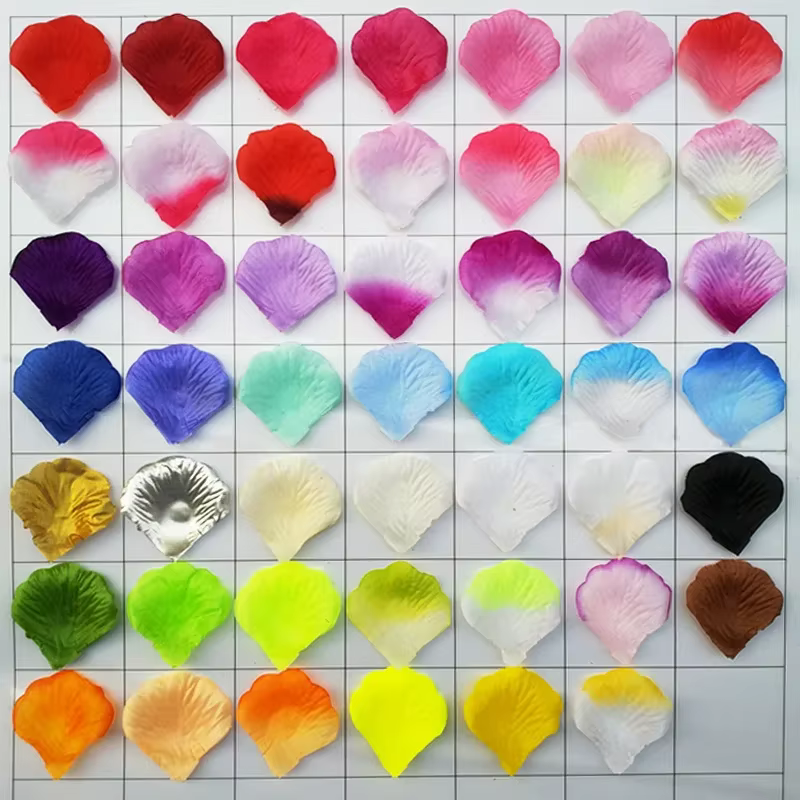 Nouvelle mode 1000 pièces/lot Pétales de rose artificiels en soie Décorations de mariage Chemins de table