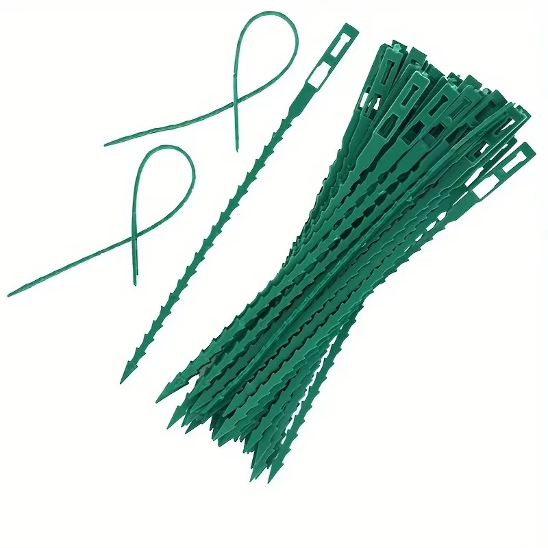 Attaches de câble réglables en plastique pour plantes