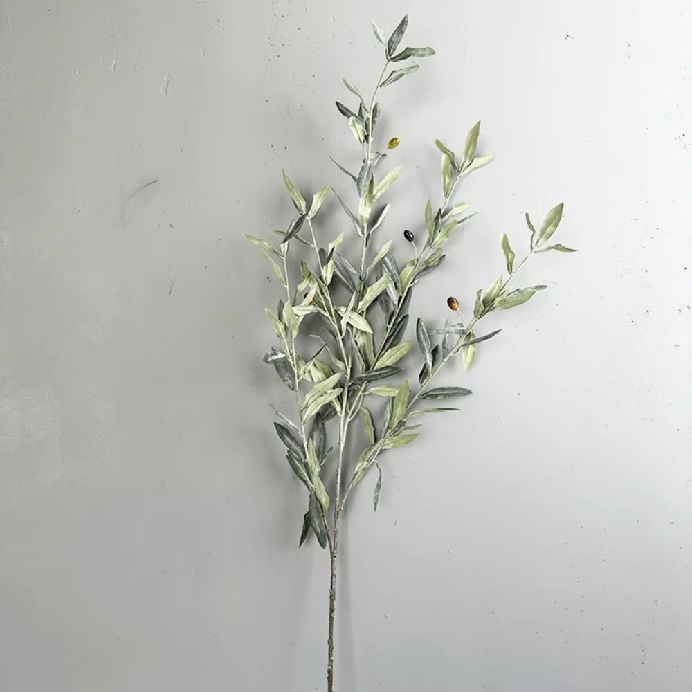 Branche d'olivier artificielle en plastique