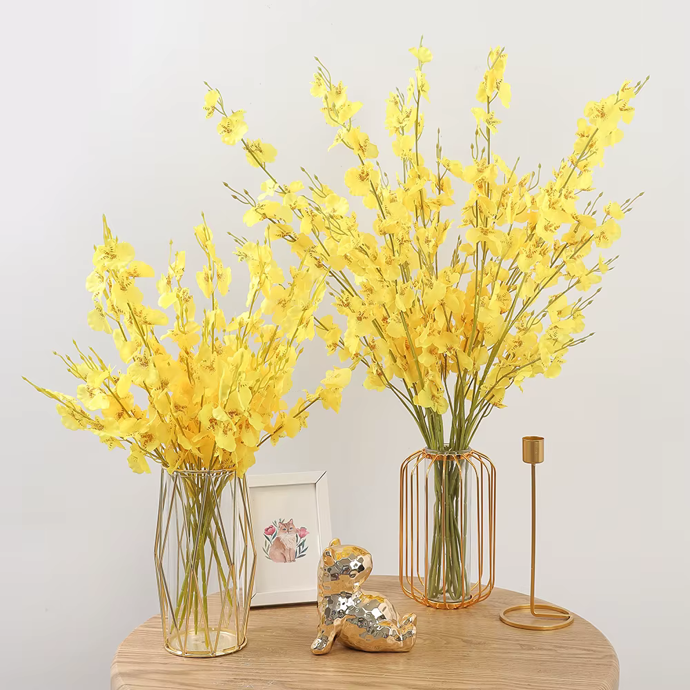 Fleur de cerisier de neige jaune artificielle