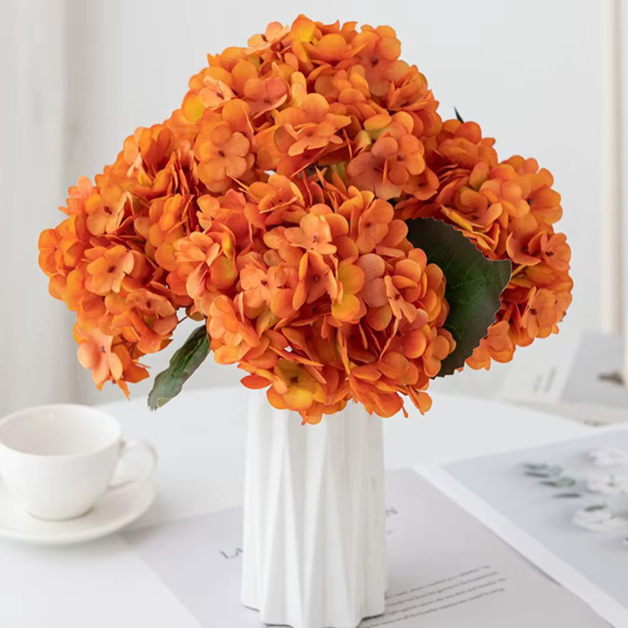 Hortensia artificiel fleurs en soie Homevase bonsaï accessoires mur de mariage bricolage cadeaux boîte Bouquet de mariée fête de vacances décoration