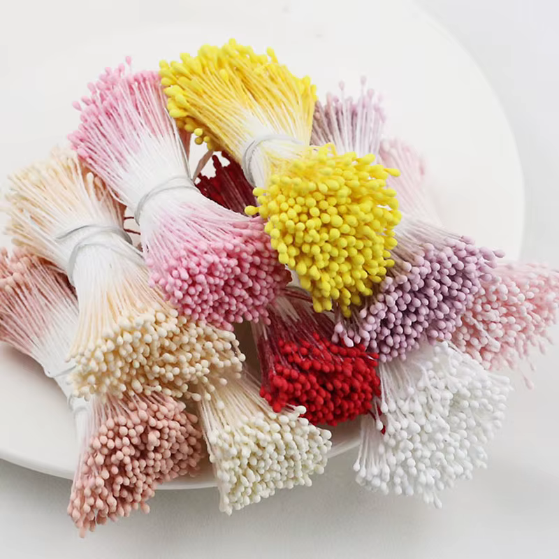 400 pièces 2mm Mini fleur étamine Pistil mariage à la main fleurs artificielles