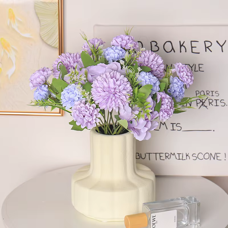 Bouquets d'hortensias artificiels mixtes