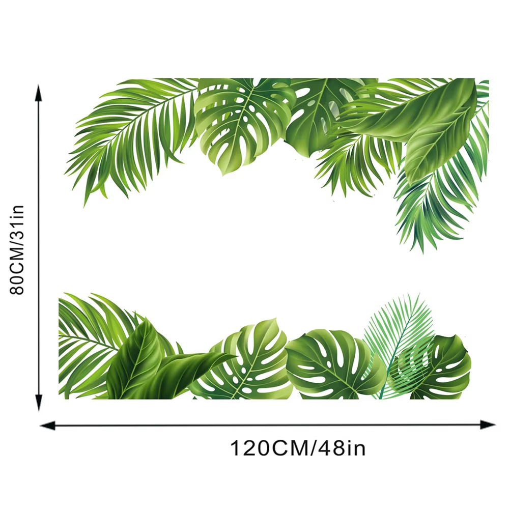 Autocollants muraux en forme de feuille de Monstera