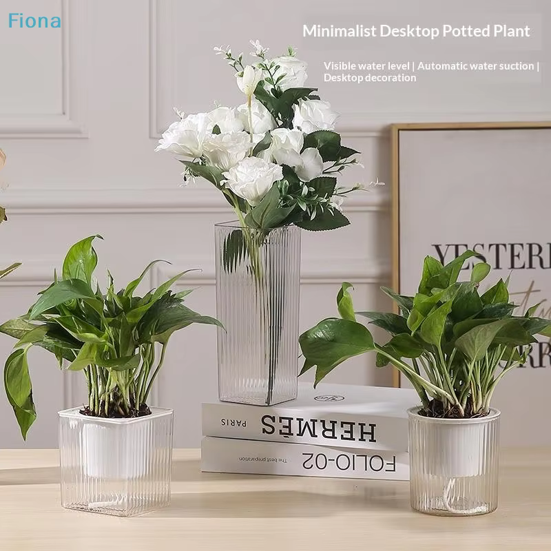 ⛟ Pot auto-arrosant carré avec panier intérieur