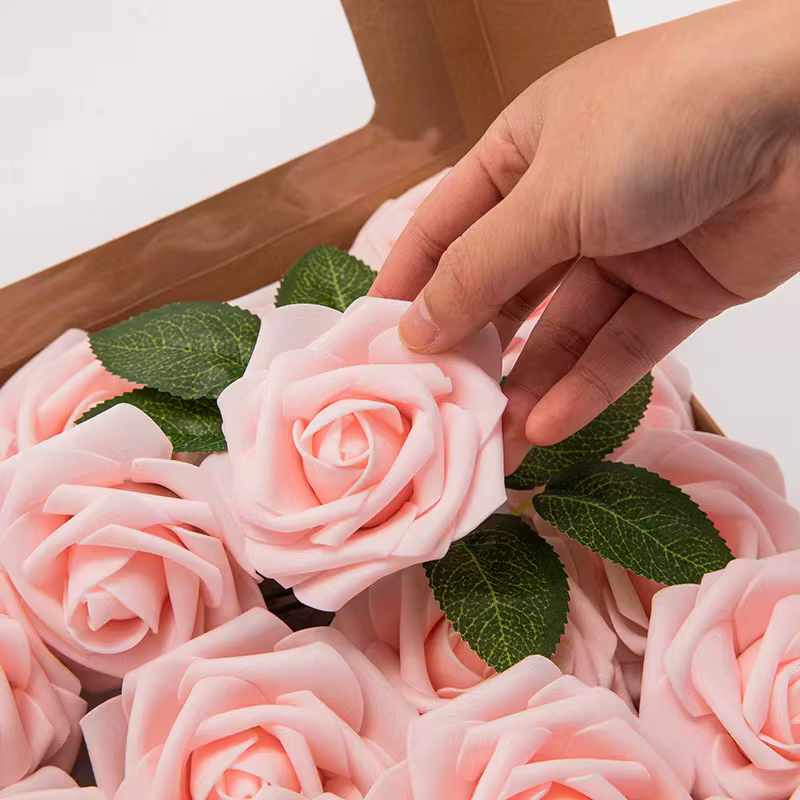 Roses artificielles en mousse