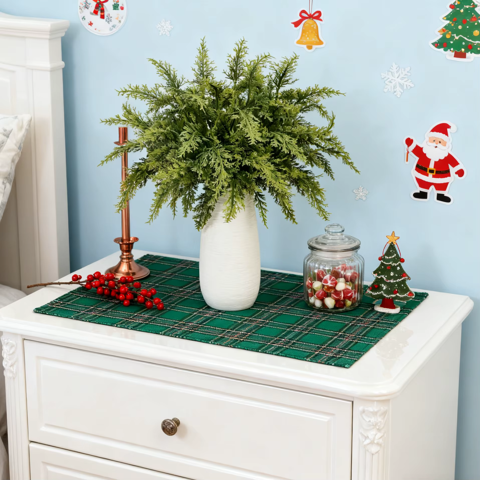 Plantes artificielles Cypress Feuilles Arbre De Noël Partie Maison Chambre Décoration De Table En Plein Air Jardin De Mariage Fleur Bricolage Boîte Cadeau