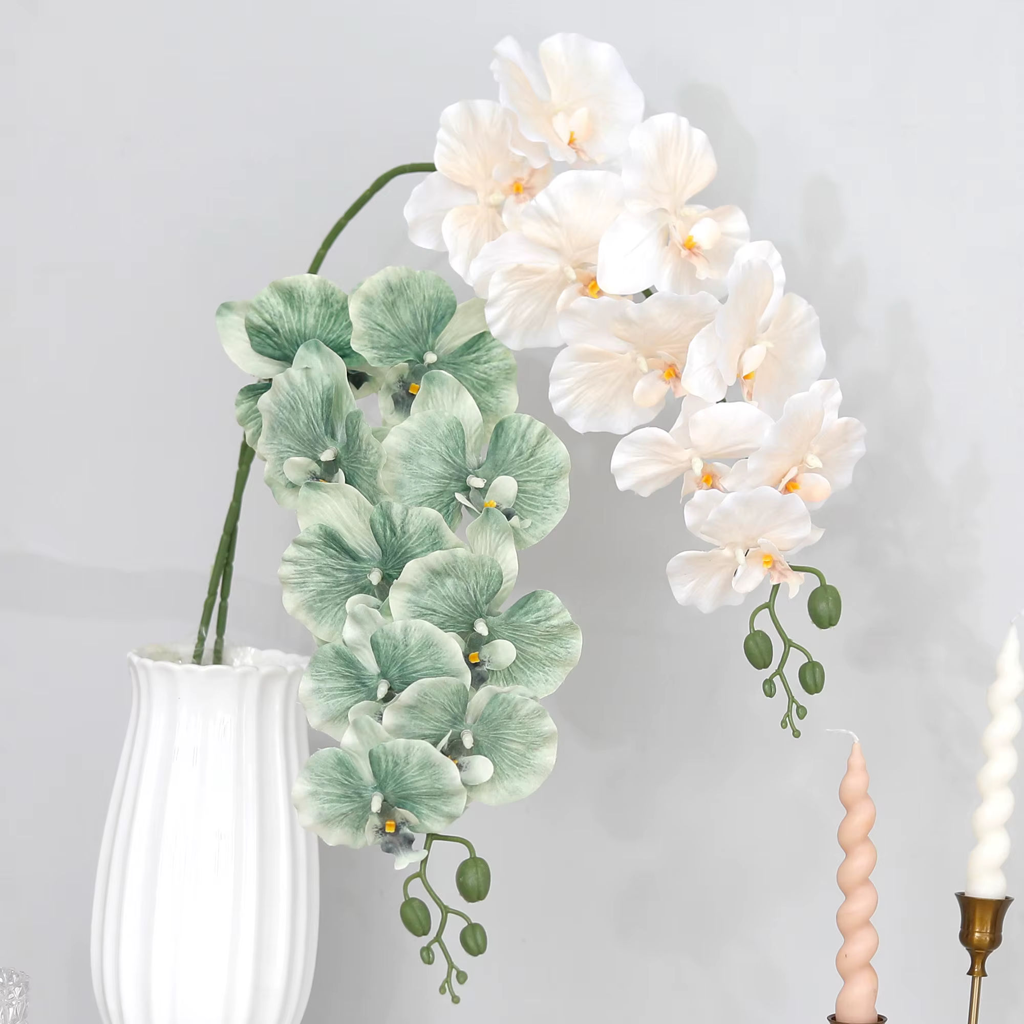 Branches de fleurs de Phalaenopsis artificielles 3D