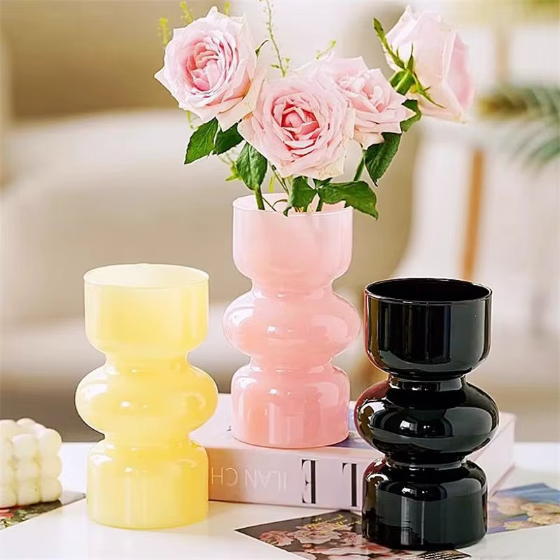 Vase en verre rétro français