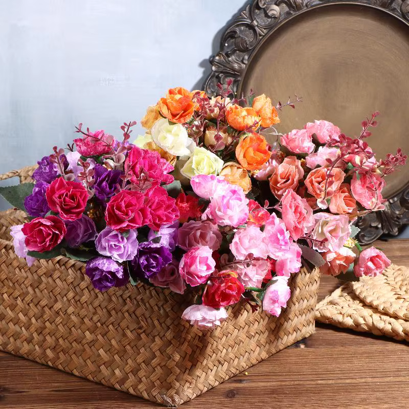 Bouquet de 21 roses artificielles