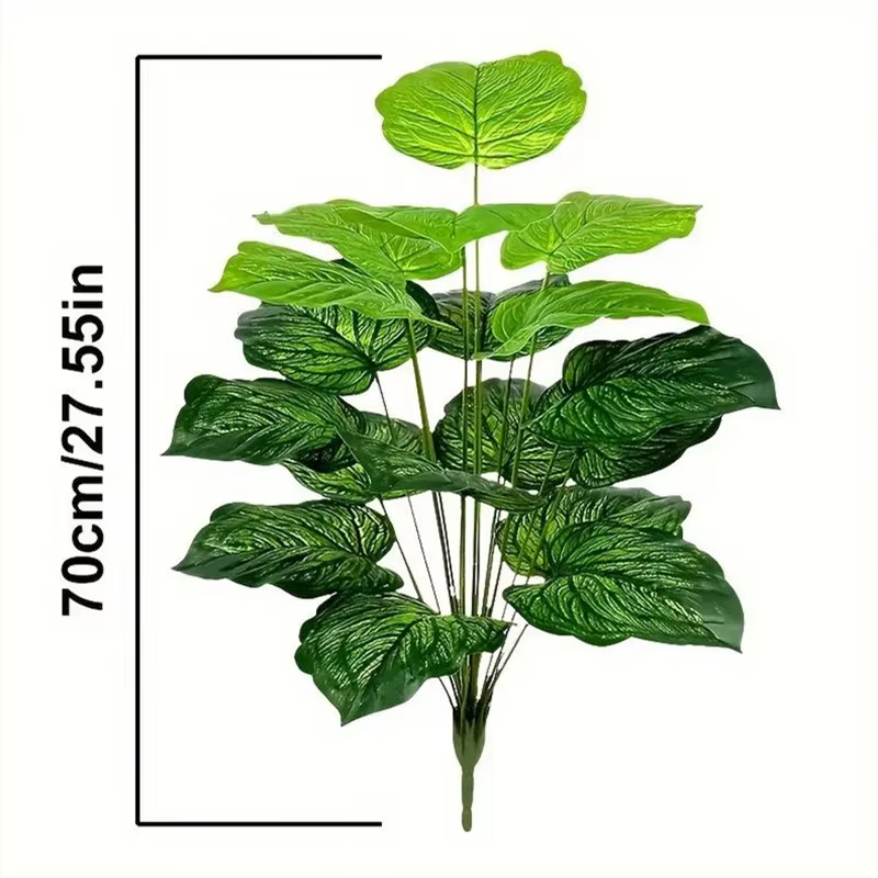 18 grandes feuilles de plante tropicale artificielle