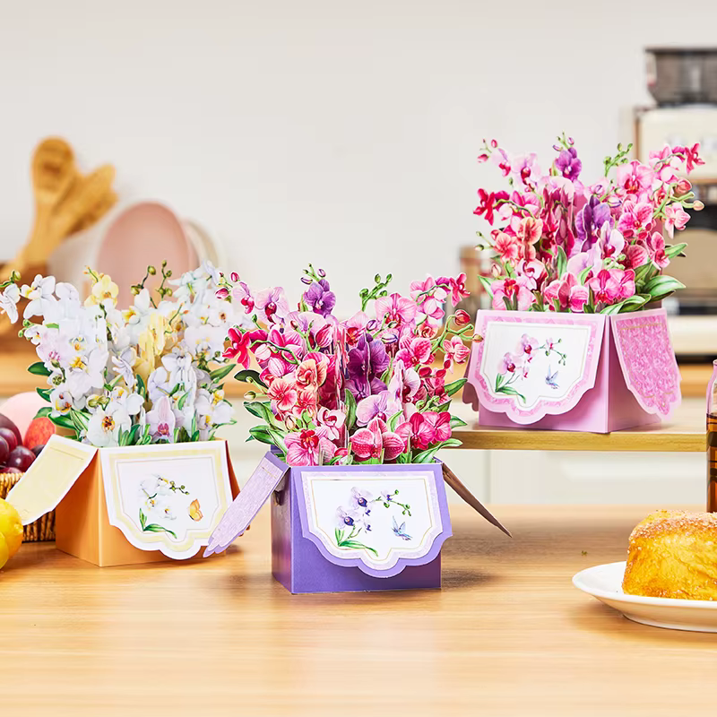 Carte de vœux à fleurs avec enveloppe
