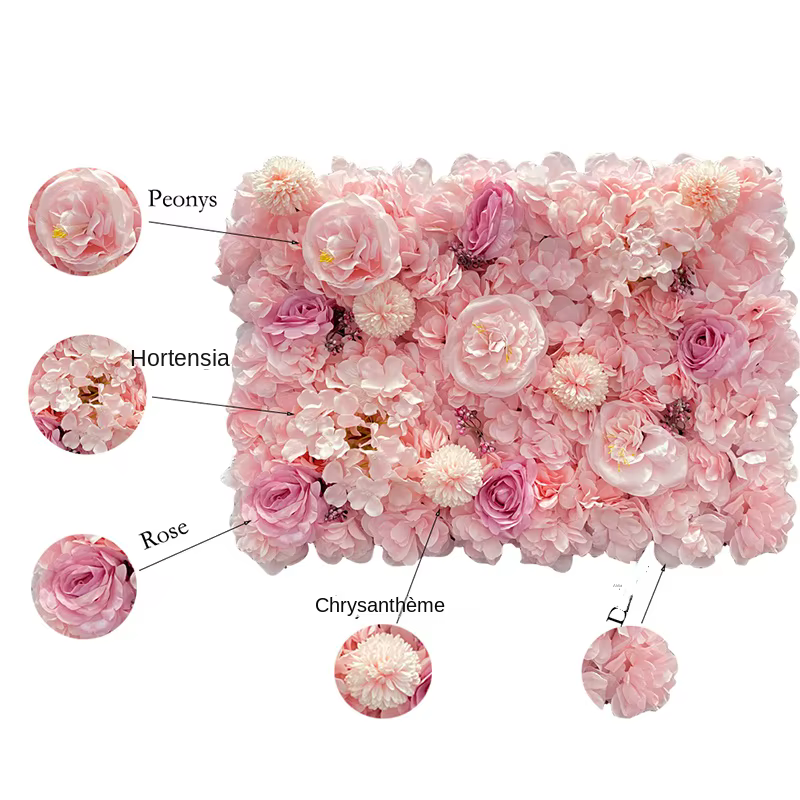 Fleurs de roses en soie 3D