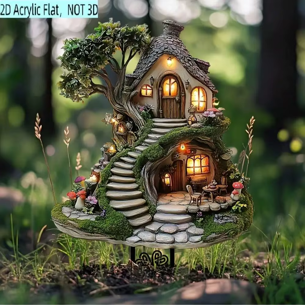 1 pièce Décoration extérieure fantaisie en forme de cabane dans les arbres