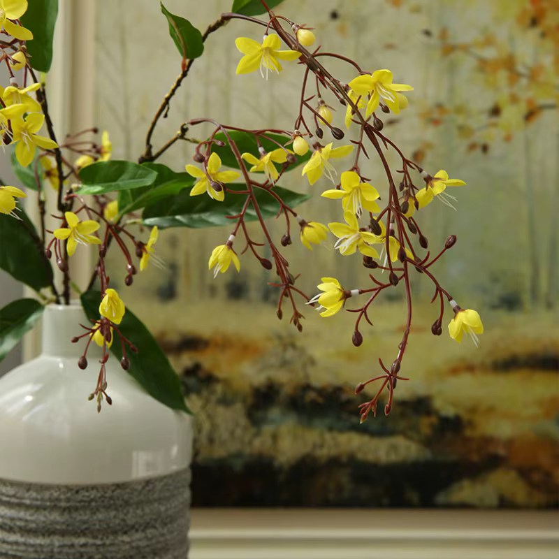 Branche de Fleurs Artificielles de Jasmin Rose