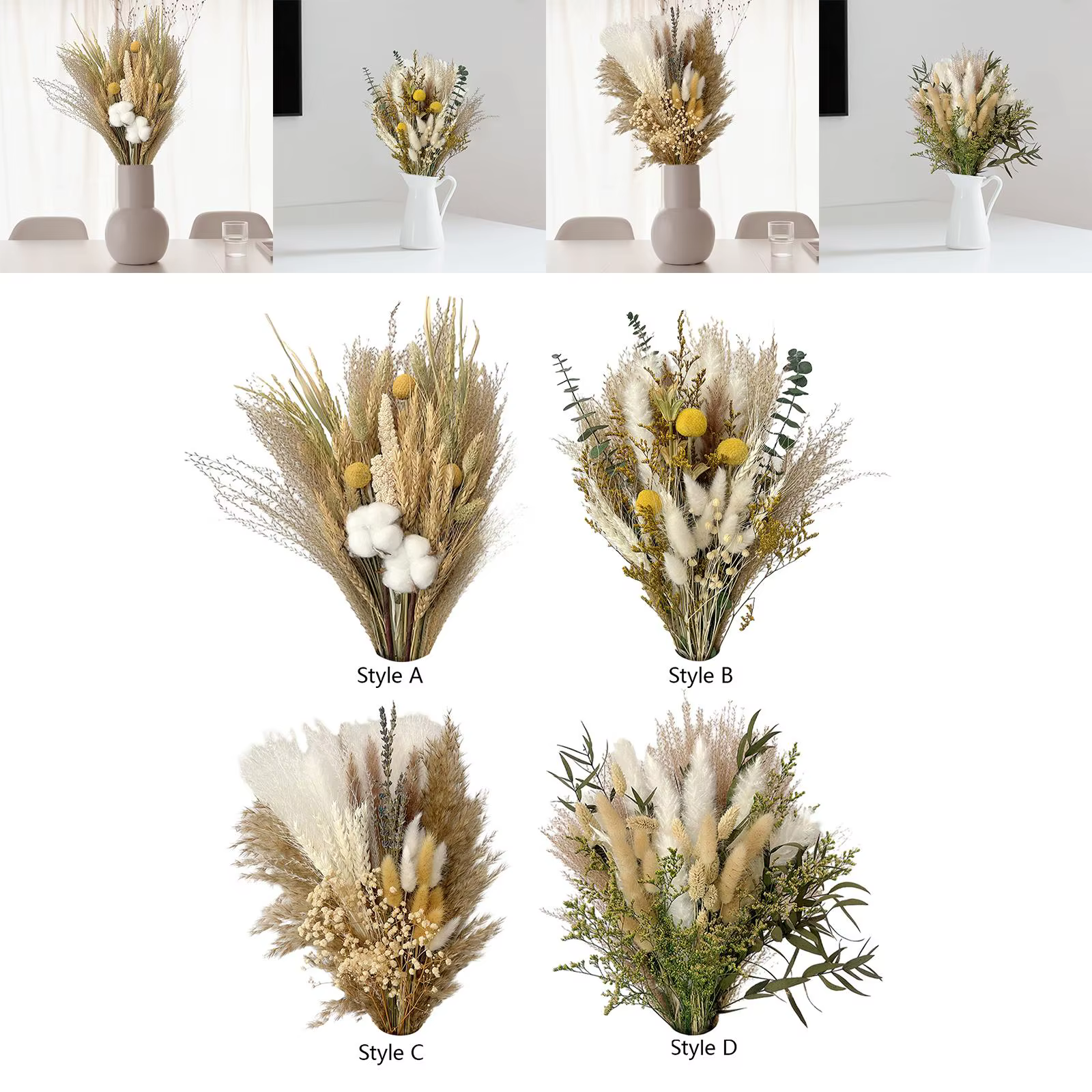 Bouquet de fleurs séchées naturelles DIY