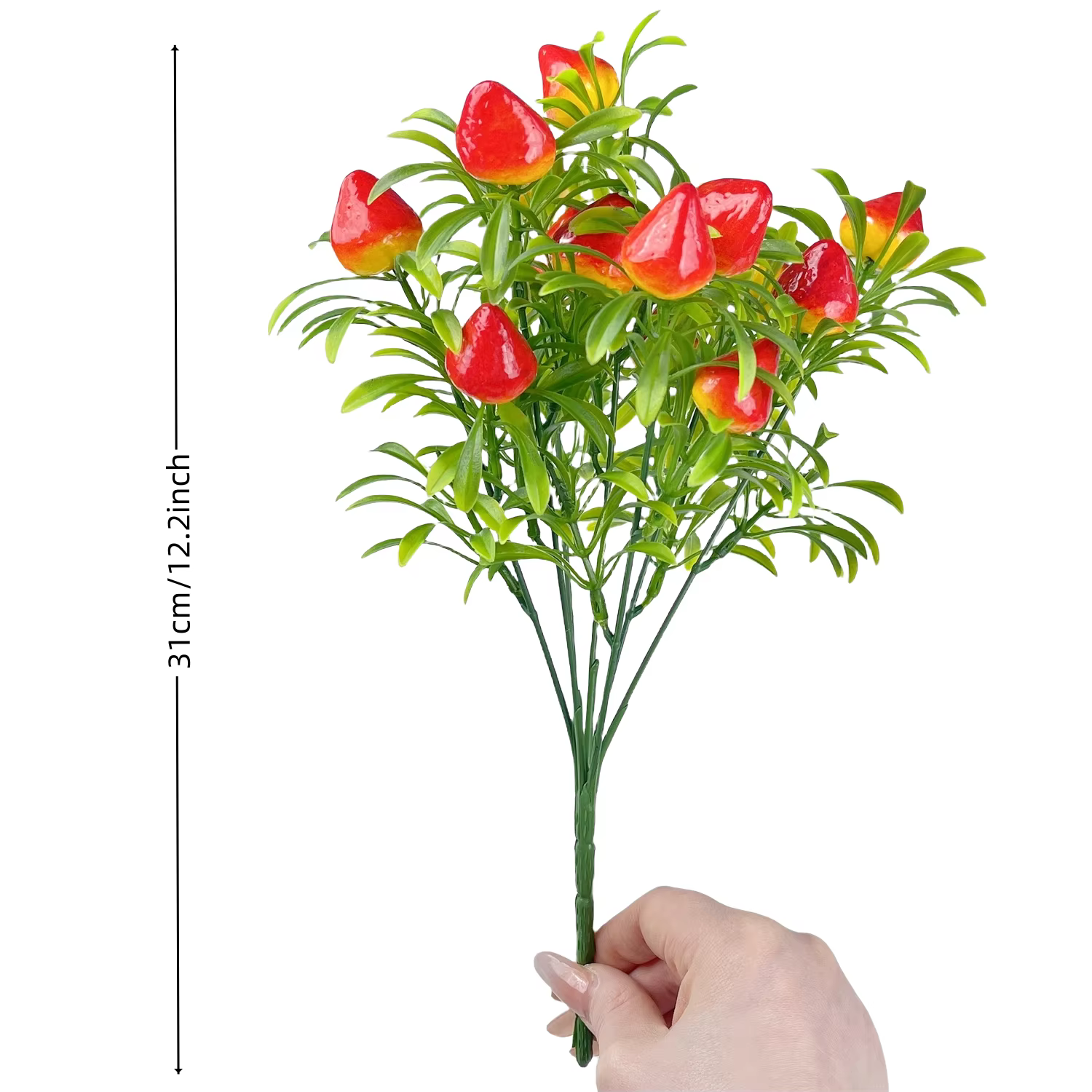 4 plantes artificielles de fraises